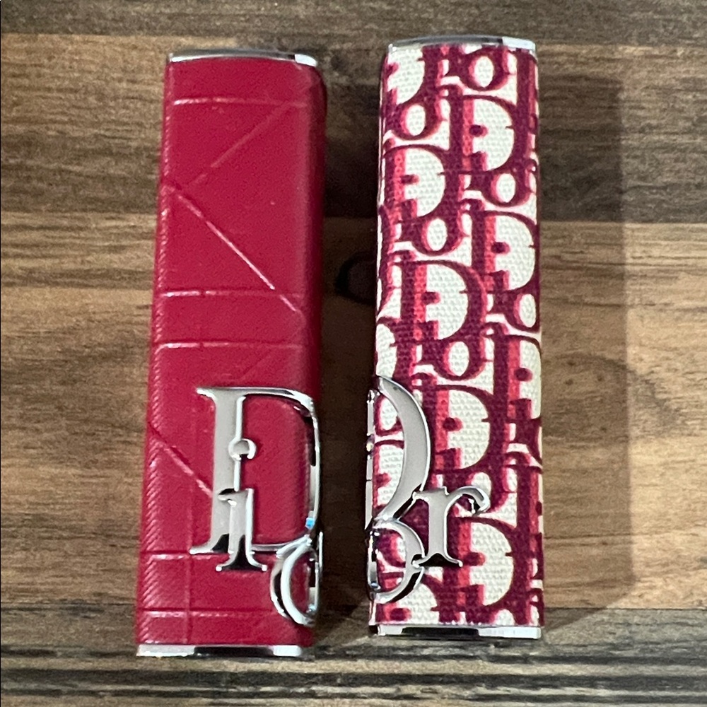Dior Red and Monogram Lipstick Cases